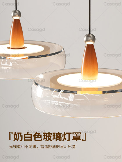 Casa French Mid-Century Style Glass Dining Room Chandelier 2026 New Cream Style Full Spectrum Multi-Head Bar Table Lamp