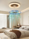 Casa Light Luxury Mid-Century Style Oscillating Silent Ceiling Fan Light, Cream Style Eye-Protection Full-Spectrum Bedroom Lighting