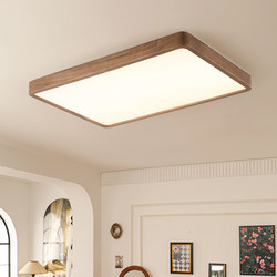 [Real Walnut] Medieval Living Room Ceiling Lamp American Retro Simple Solid Wood Bedroom Study Lamp Casagd