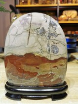 Limited Welfare Guangxi Grass Flowers Stone National Painting Stone Chiishi Family Residence Feng Shui Decorations Small Round Stone Desk Pendulum