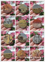 4 5cm small round piece pendant jewelry pendant tea cup cushion grass flower stone National painting stone natural stone selection color