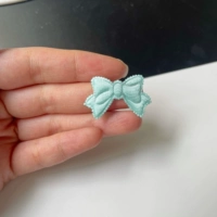 С бантиком, мятный, 3×2см