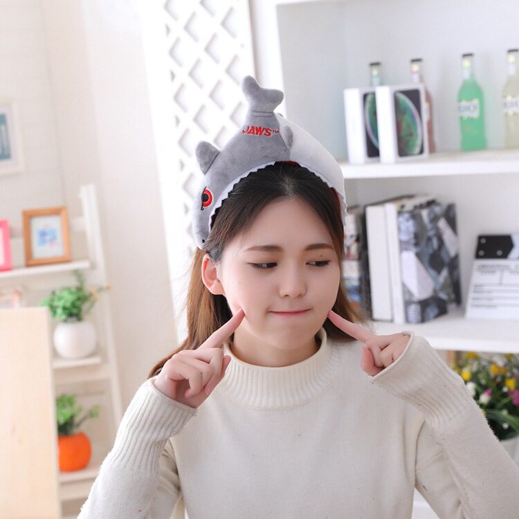 New Small Shark Hair Stirrup Dinosaur Hair Accessories Shake-Up Toy Panda Crab Hair Hoop Live Photo Theorizer Send Girls