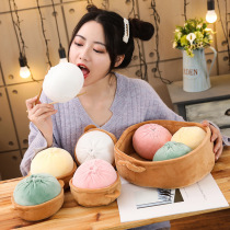 The new creative bag to blame for the plush toy cute emulation small cage bag doll fragrant spray steamed buns food delivery person