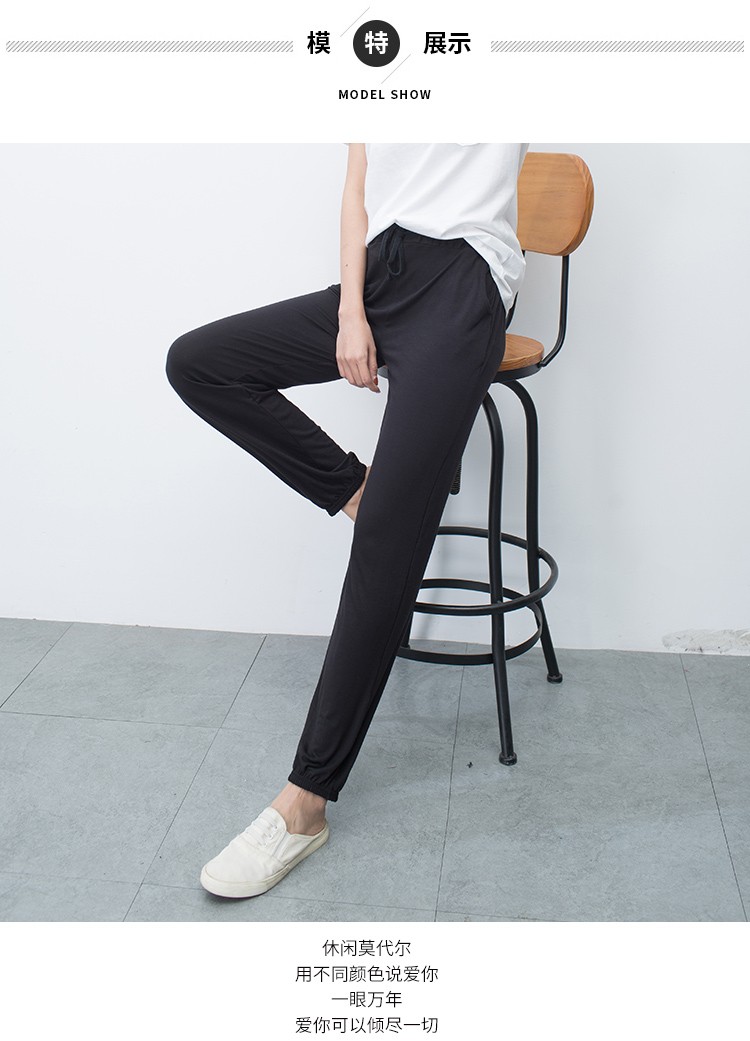 Mùa xuân và mùa hè phương thức lỏng mỏng kích thước lớn giản dị nữ đèn lồng yoga tập thể dục rộng chân quần thể thao quần harem thủy triều quần dài