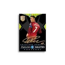 2021 Real Gold Style Star Card Portugal Ronaldo Printed Sign