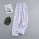 Mùa hè mới của phụ nữ bằng vải cotton tinh khiết Quần pyjama dệt kim của phụ nữ Quần cỡ lớn Quần ở nhà Quần dành cho cô gái hoạt hình Quần pyjama - Quần tây