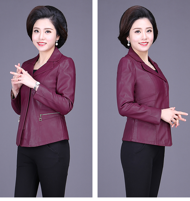 Áo khoác nữ mùa xuân và mùa thu 2018 dành cho phụ nữ áo da biker