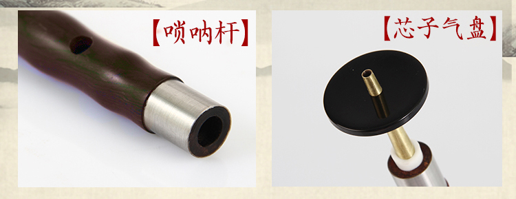 Gỗ mun chuyên nghiệp instrument nhạc cụ 唢呐 d giai điệu quà tặng phụ kiện sậy ABCDEFG người mới bắt đầu chơi nhạc cụ - Nhạc cụ dân tộc dan ty ba