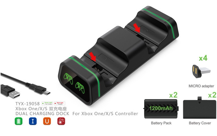 Джойстик для XBOX dobe xboxone手柄电池 1200mah手柄电池包+3m数据线 tyx-1889