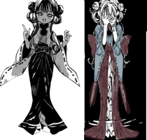 Hot spring long a red root Kwai tie young flower Zijun cos kimono mopping fish tail skirt womens custom tail