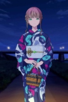 Hot spring long electric light machine Wang Nan Mengya cos printed bathrobe kimono womens custom tail