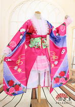 Visual department has Dragon band bassist Ichiro Hiwa pink blue lace cosplay kimono