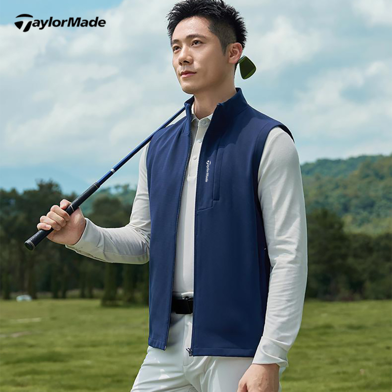Taylormade Taylor Mei Unisex Spring and Autumn Stand-Up Collar Golf Vest Outdoor Sports Windproof Vest Taylormade Taylor Mei Unisex Spring and Autumn Stand-Up Collar Golf Vest Outdoor Sports Windproof Vest