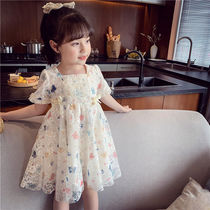 Girl dress summer 2021 new foreign style summer girl princess dress summer childrens dress Super fairy