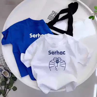 Cotton children's clothing short sleeve T-shirt boys and girls Summer 21 New Cute Cartoon Cartoon children T-shirt shirt top