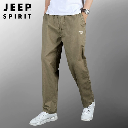 Jeep, джип, хлопковые осенние комфортные штаны для мальчиков, оверсайз, большой размер, свободный прямой крой