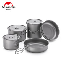 NH nuo ke titanium alloy single pot pot outdoor pots and pans portable yeying guo picnic supplies frying pan titanium