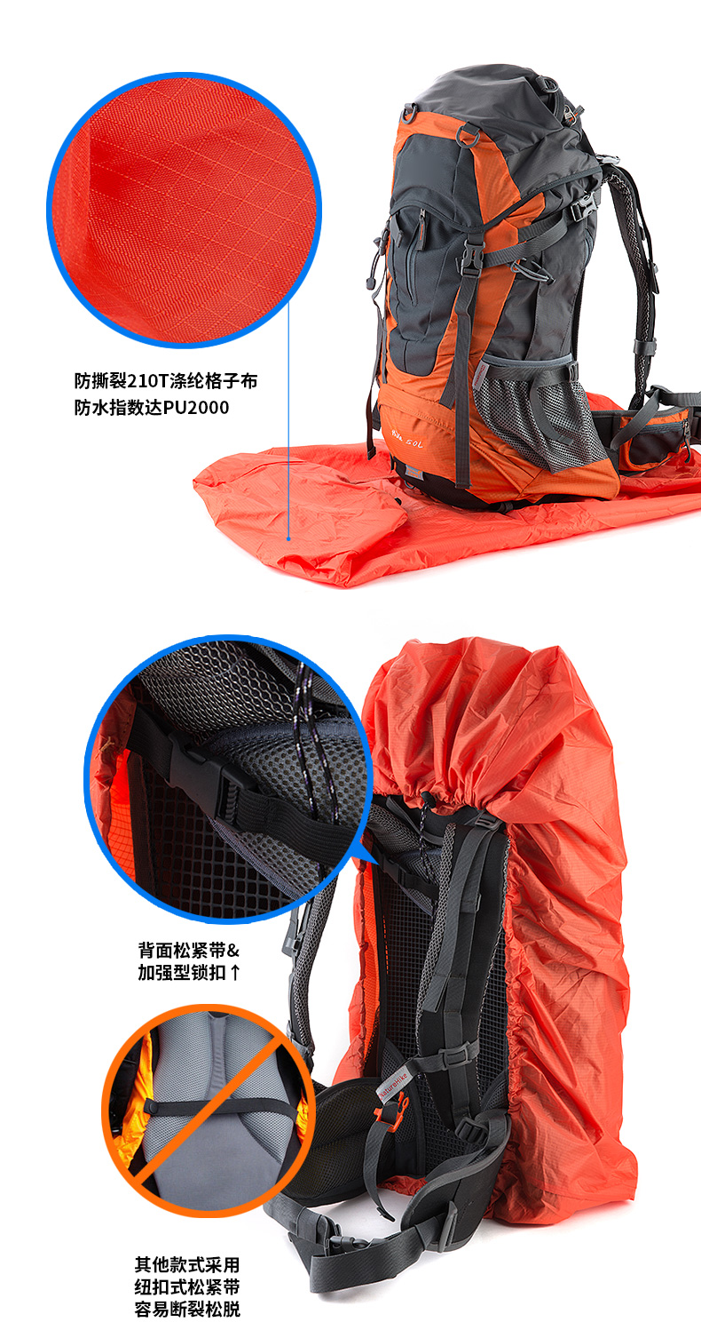 NH lớn và trung bình che mưa ngoài trời ba lô túi đeo vai túi leo núi che mưa che mưa NH15Y001-Z - Mưa che / Ba lô phụ kiện degrey backpack