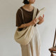 paleMoon cotton and linen texture dumpling bag two-color zipper Japanese casual crossbody bag cloth bag alms bag