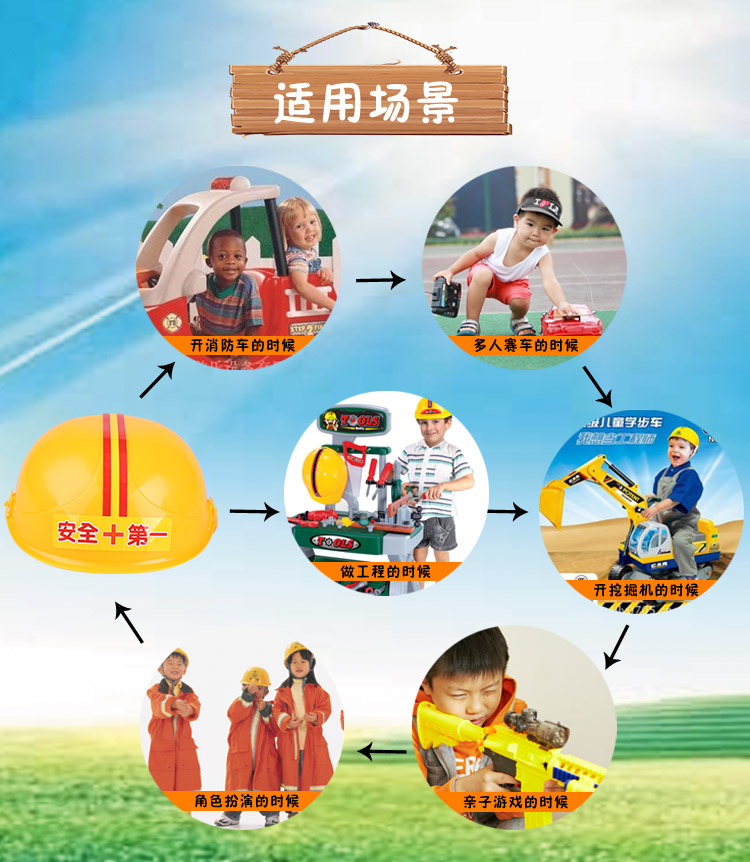 Đồ chơi mũ trẻ em mũ bảo hiểm trang web xây dựng mũ mẫu giáo trẻ em kỹ thuật mũ đồ gỗ nhà đồ chơi đồ chơi cho bé gái