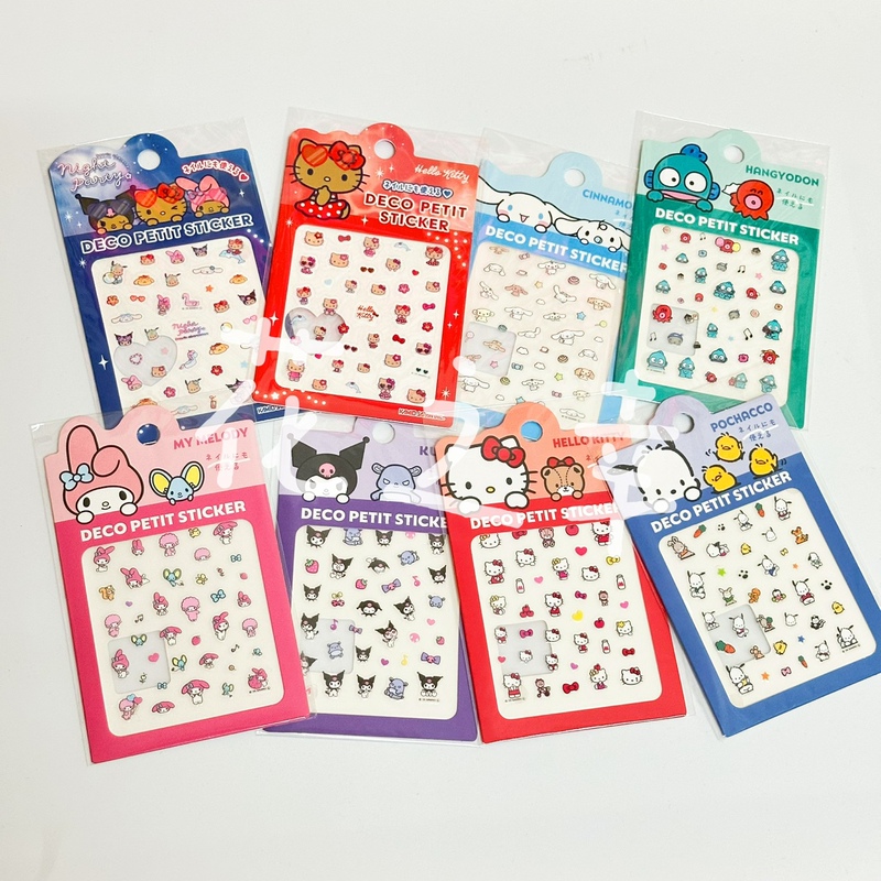 Japan Sanrio Kuromi Kitty Black Leather Nail Stickers Nail Art Stickers DIY