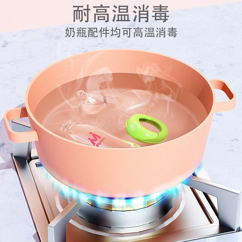 Стеклянная антиколиковая детская бутылочка для кормления для новорожденных для младенца, широкое горлышко, защита при падении, против вздутия живота, 6 мес.