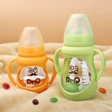 Стеклянная детская маленькая антиколиковая бутылочка для кормления для новорожденных, защита при падении, широкое горлышко