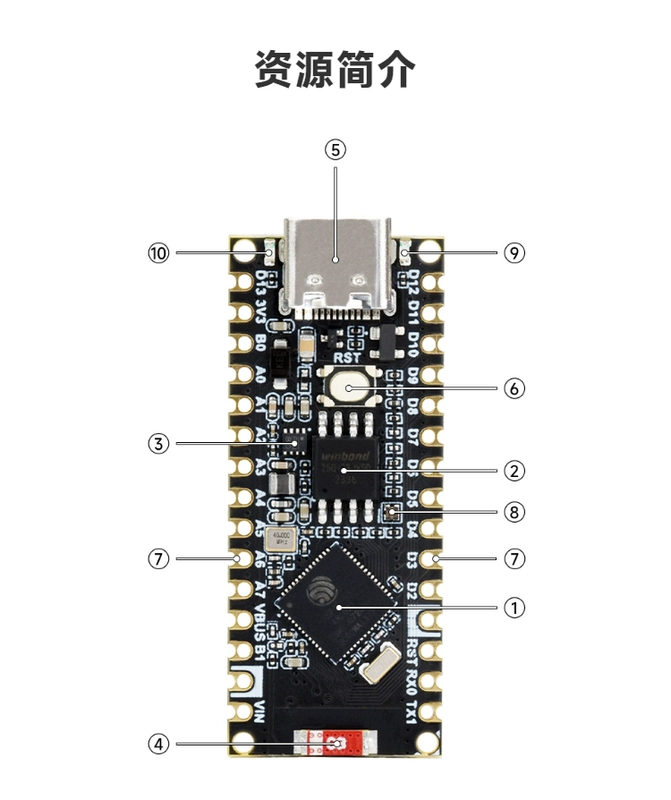 Bảng phát triển Weixue ESP32-S3R8 tương thích IoT với Arduino Nano ESP32 WiFi/Bluetooth