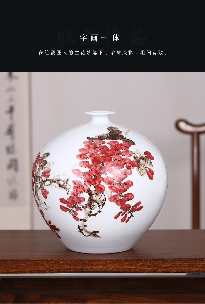 Creative fashion small place dried flower flower implement wine sitting room adornment art crafts vase of jingdezhen ceramics