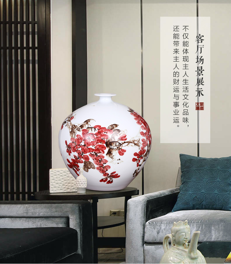 Creative fashion small place dried flower flower implement wine sitting room adornment art crafts vase of jingdezhen ceramics