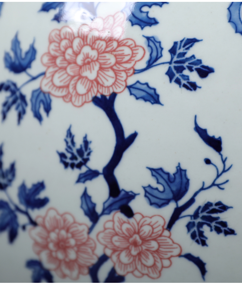 Restoring ancient ways of jingdezhen blue and white porcelain jar antique pottery vessels furnishing articles storage tank with cover home sitting room adornment