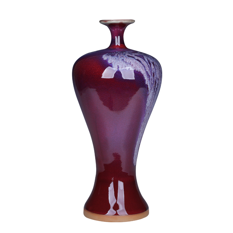 Retro red up with jun porcelain vases, Chinese style living room a study place to live in jingdezhen ceramic decoration decoration