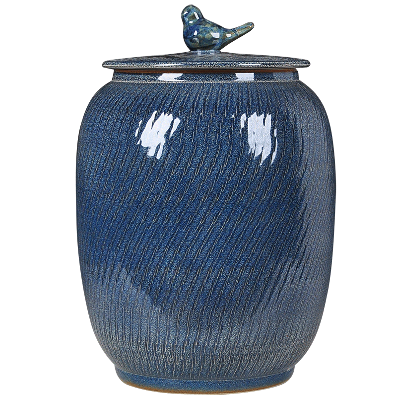 Jingdezhen ceramic tea set high temperature color glaze green tea tieguanyin loose tea caddy fixings 2-3 kg store receives tea urn