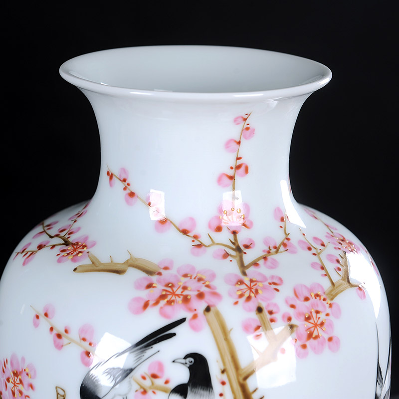 Jingdezhen ceramic hand - made vases, water points peach blossom put classical Chinese style household furnishing articles sitting room adornment handicraft restoring ancient ways