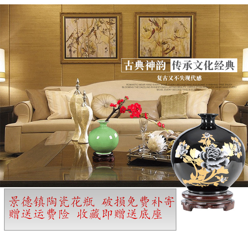 Creative fashion vase furnishing articles contracted sitting room flower arranging decoration decoration in jingdezhen ceramic furnishing articles of TV bar face