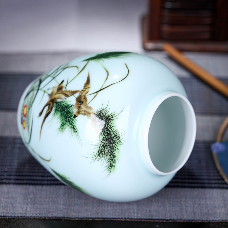 Jingdezhen portable tea pot ceramic seal save sect pot pu - erh tea medium size candy store content box