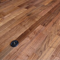 Imported black walnut three layers of sandwich composite geothermal floor lock - free rubber E0 environmental protection