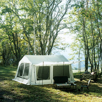 Japan LOGOS OUTDOOR CAMPING EASY TO BUILD ALUMINUM ALLOY DELICATE RAIN PROTECTION WINDPROOF SINGLE LAYER TUNNEL TENT LODGE SHAPE