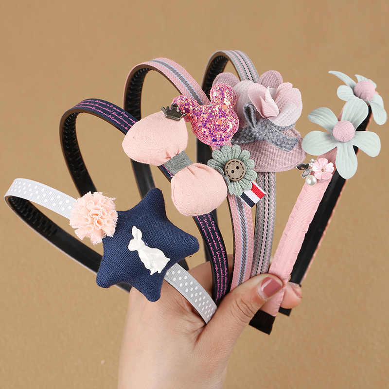 Children's hair hoop Girl South Korean Princess Superfairy 100 lap headwear cute hairpin girl anti-slip pressure haircut hair clip