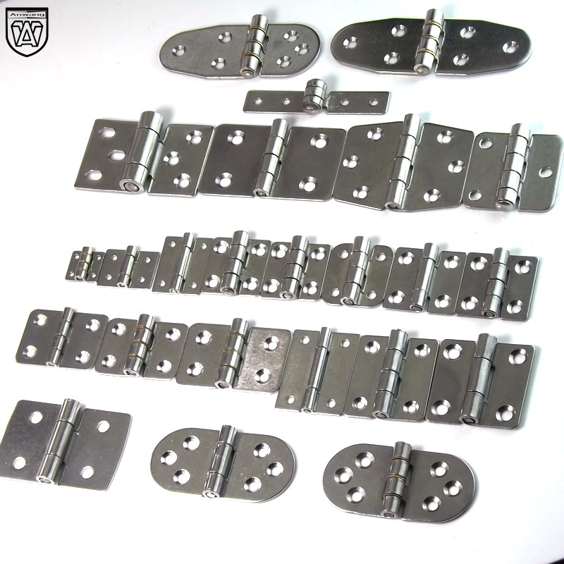 304 Stainless Steel Thickened Load-bearing Hinge Industrial Heavy Distribution Box Cabinet Door Folding Flat Open Hinge Thickened Folding Page