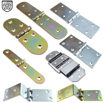 Flat galvanized industrial hinge Iron plated color long hinge Cabinet Road cabinet tool Wooden box support flap hinge hinge