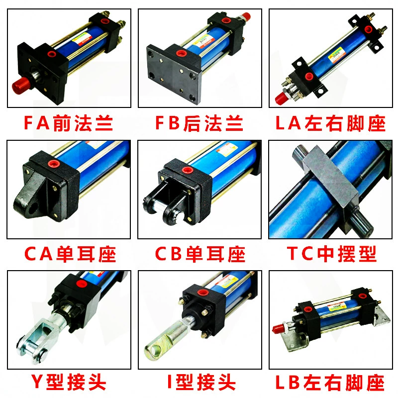 Xi lanh xi lanh thủy lực hạng nặng/kích thước lỗ khoan HOB40/50/63/80/100/125/150/180 xi lanh khuôn thanh giằng