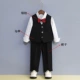 23992 черный (жилет+брюки+красный черный воротник)