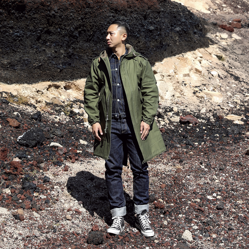 Gizemo Us Military First-Generation M51 Parka Fishtail Coat, American-Made Long-Staple Cotton, M1951 Military Version Long Trench Coat