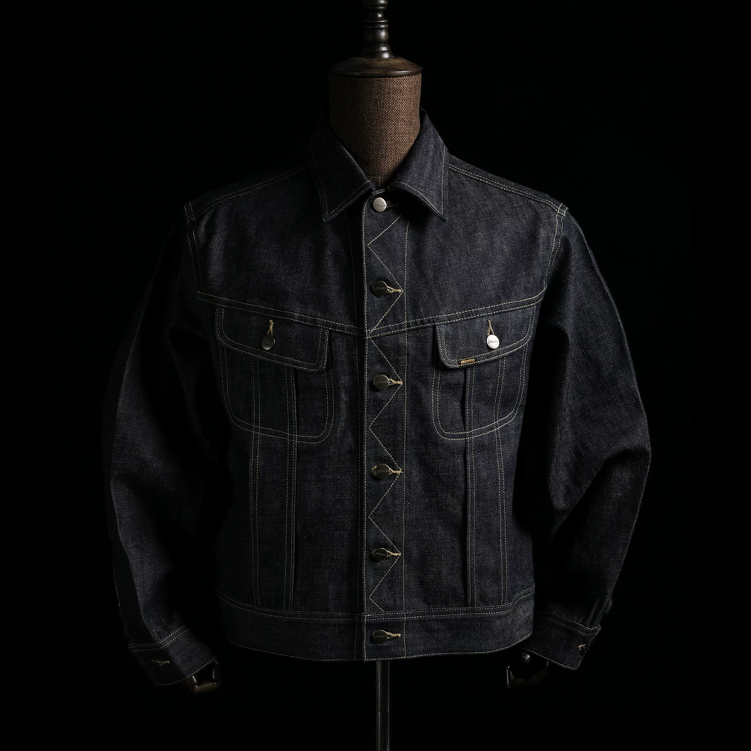 Japanese denim retro cotton jacket, American style, slim fit