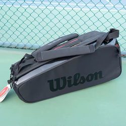 윌슨 테니스 가방 남성용 및 여성용 프렌치 오픈 기념 대형 가방 어깨 6/9 남성용 테니스 라켓 가방
