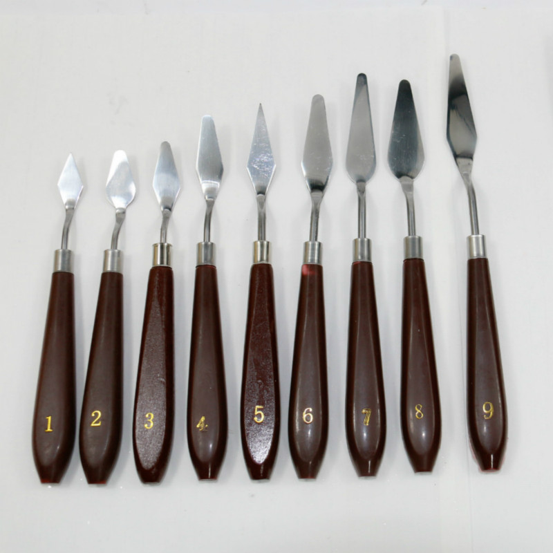 Toning Knife Scraper Oil Painting Water Powder Propylene Paint Toning Knife Paint Shovel 1 No. 2 3 8 -20 8 No. -20