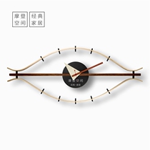 Nordic simple single-sided wall clock eye clock designer clock fashion modern living room creative trend rectangular wall clock
