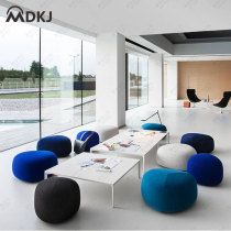 Modern space low stool changing shoe stool stool Nordic creative designer furniture fabric sofa stool Pebble bench bench